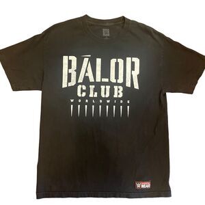 WWE WWF NXT Authentic Wear Large Black Finn Baylor Baylor Club Worldwide Tee